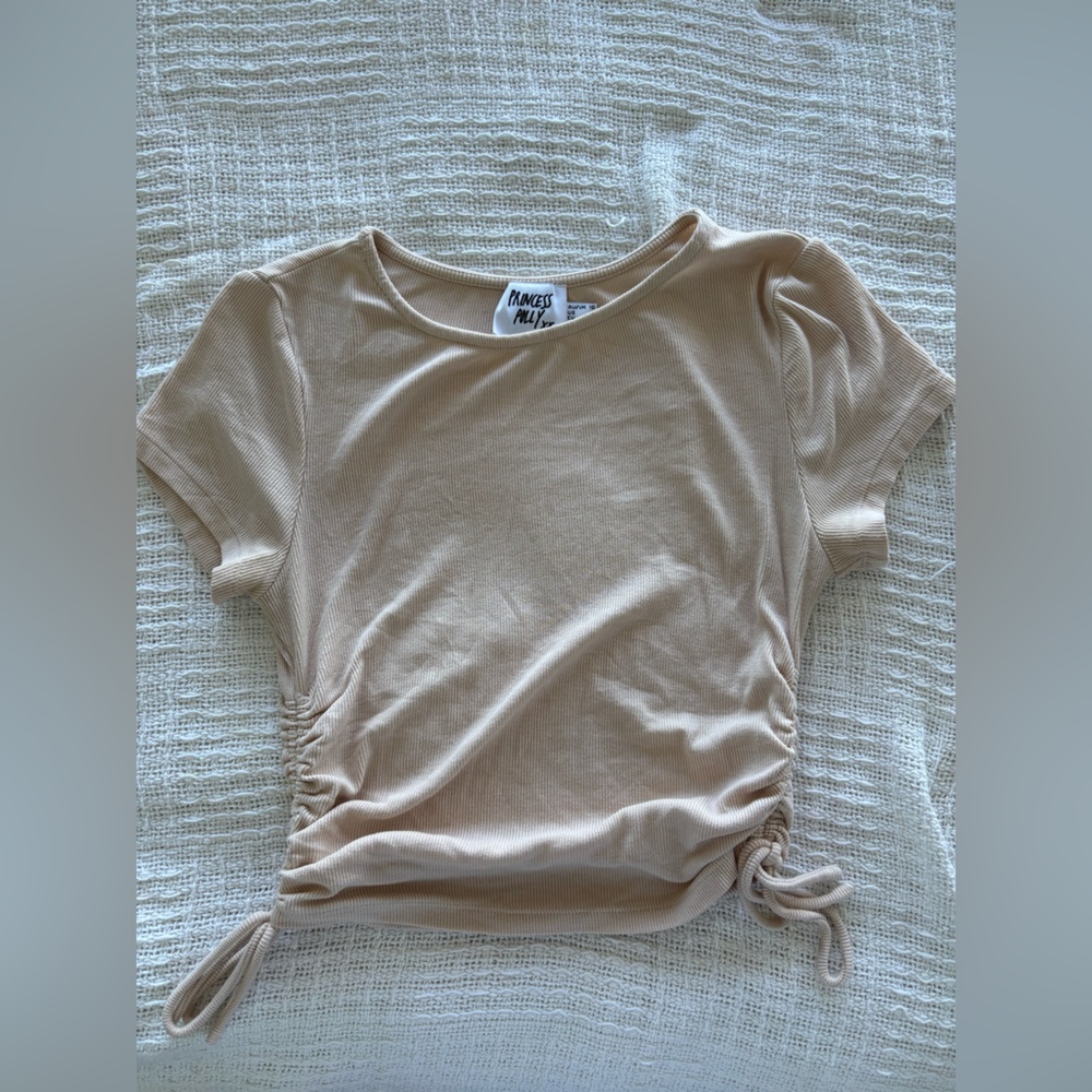 Princess Polly Beige Ruched Top